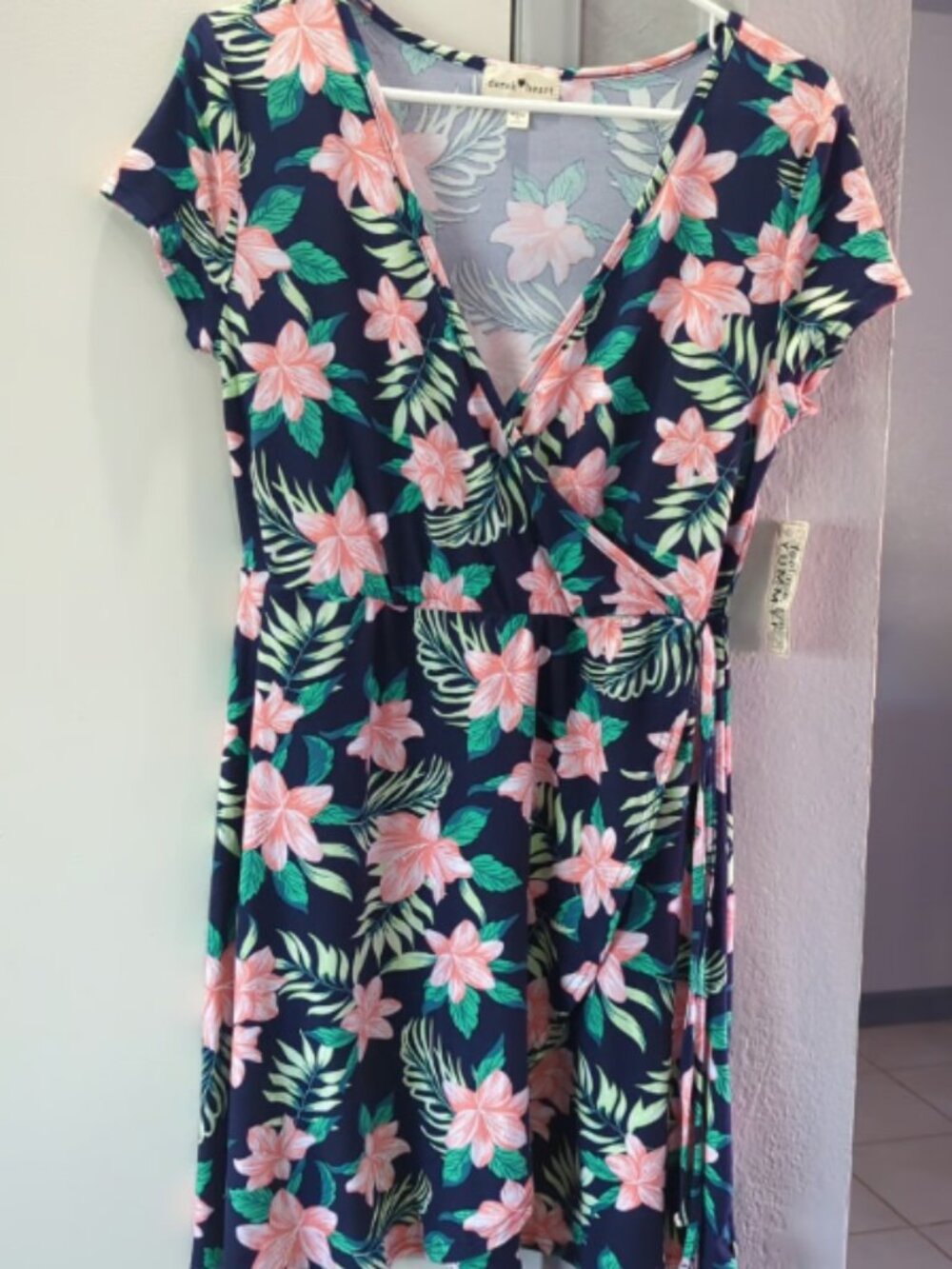 Derek Heart Floral Print Dress Size Large